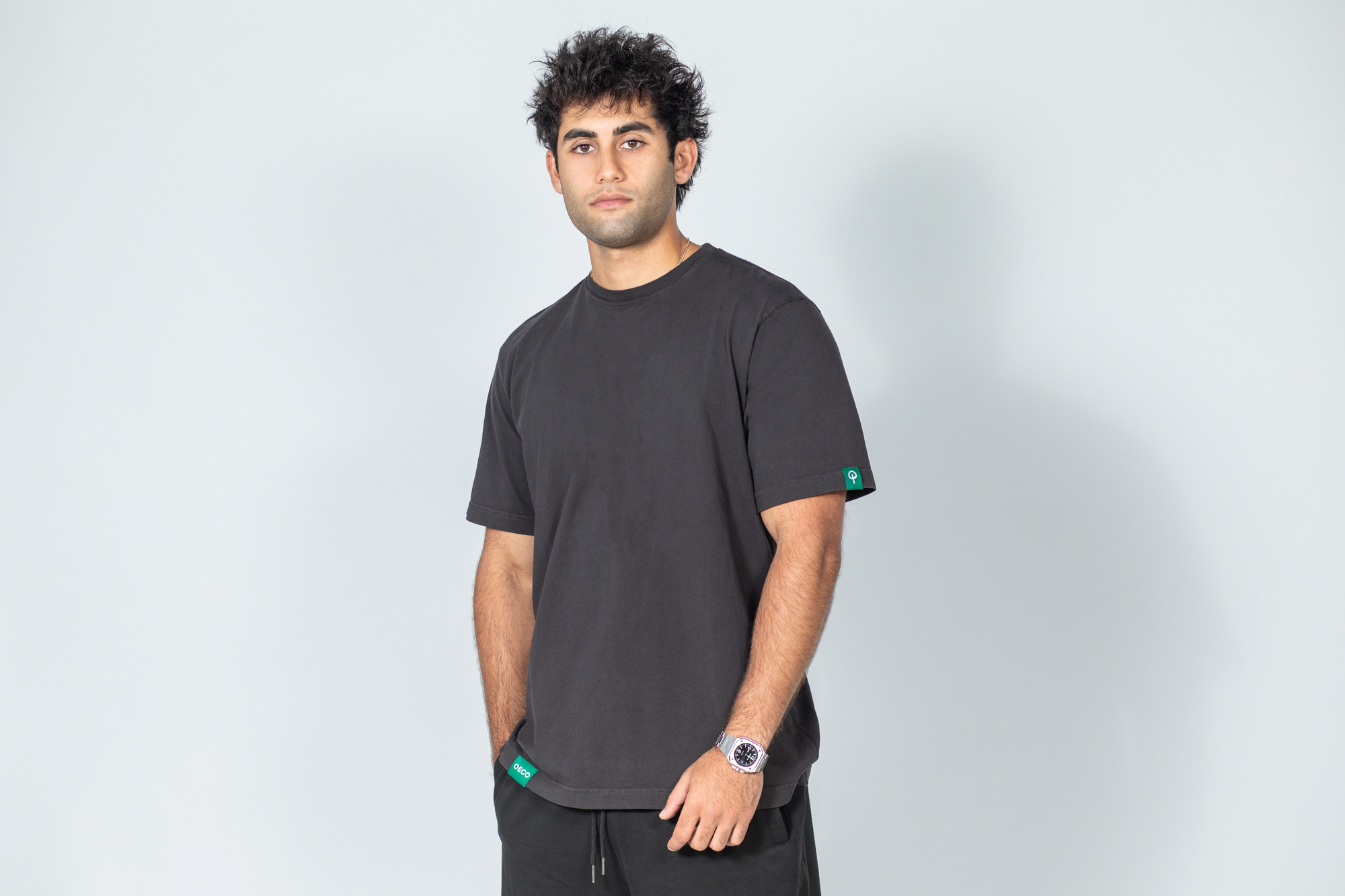 Mens Heavy Weight T Shirt - Black Edition | Green