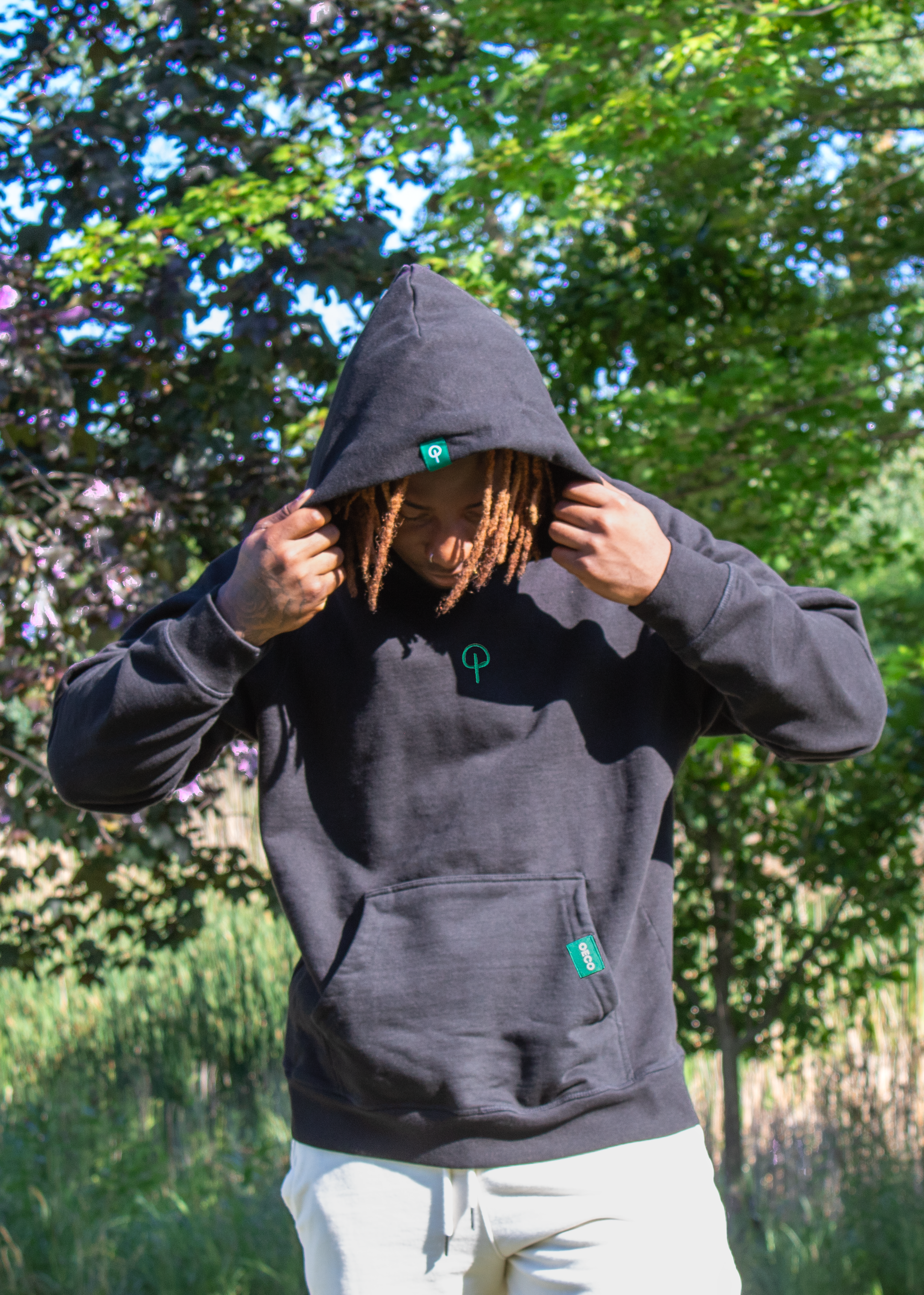 Mens Hoodie - Black Edition | Green