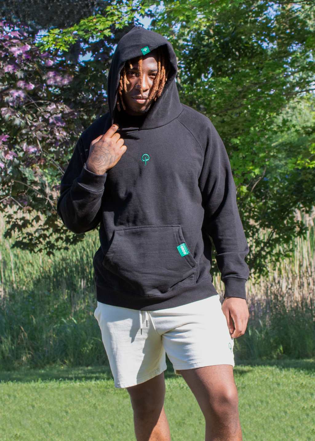Mens Hoodie - Black Edition | Green