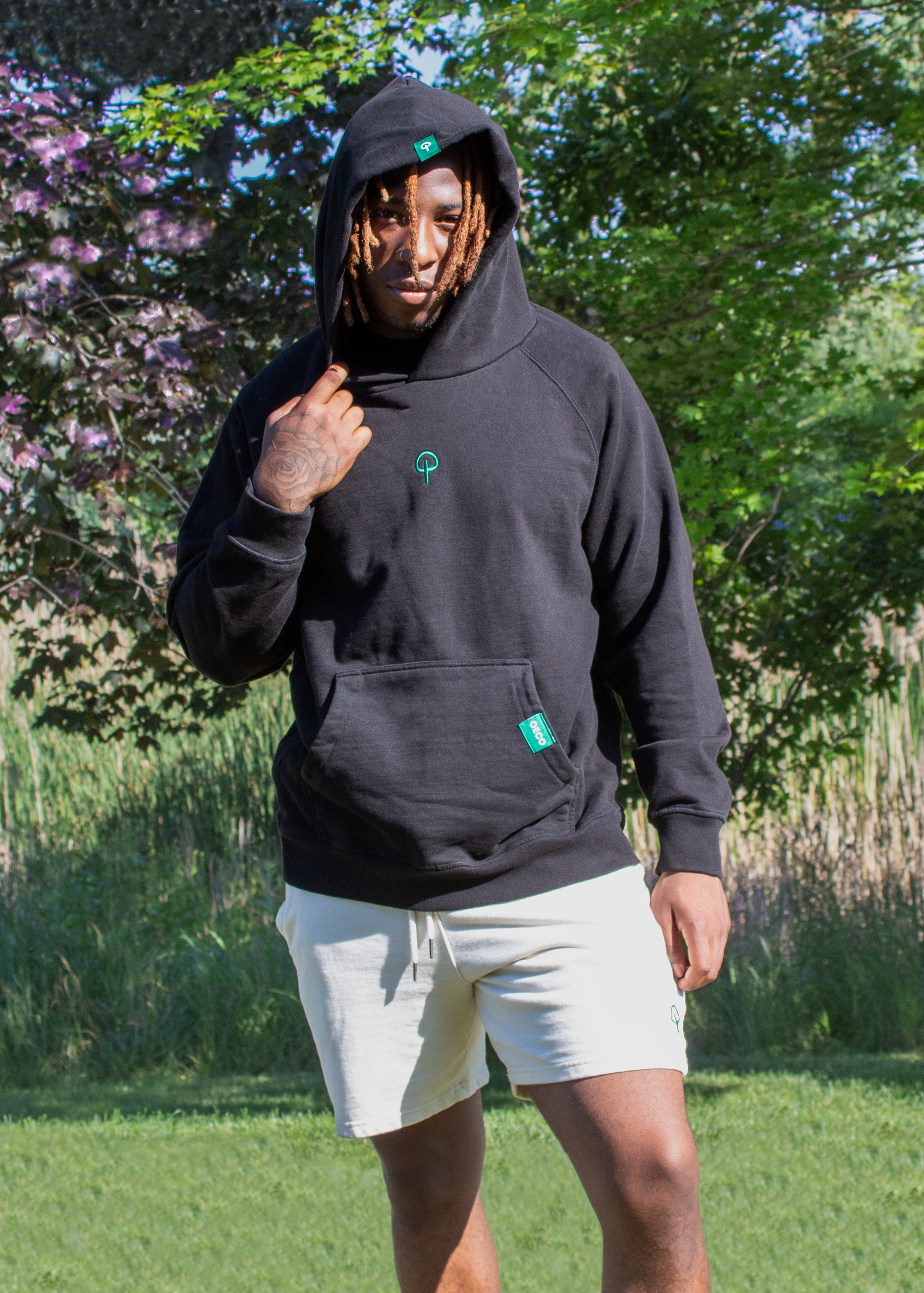 Mens Hoodie - Black Edition | Green