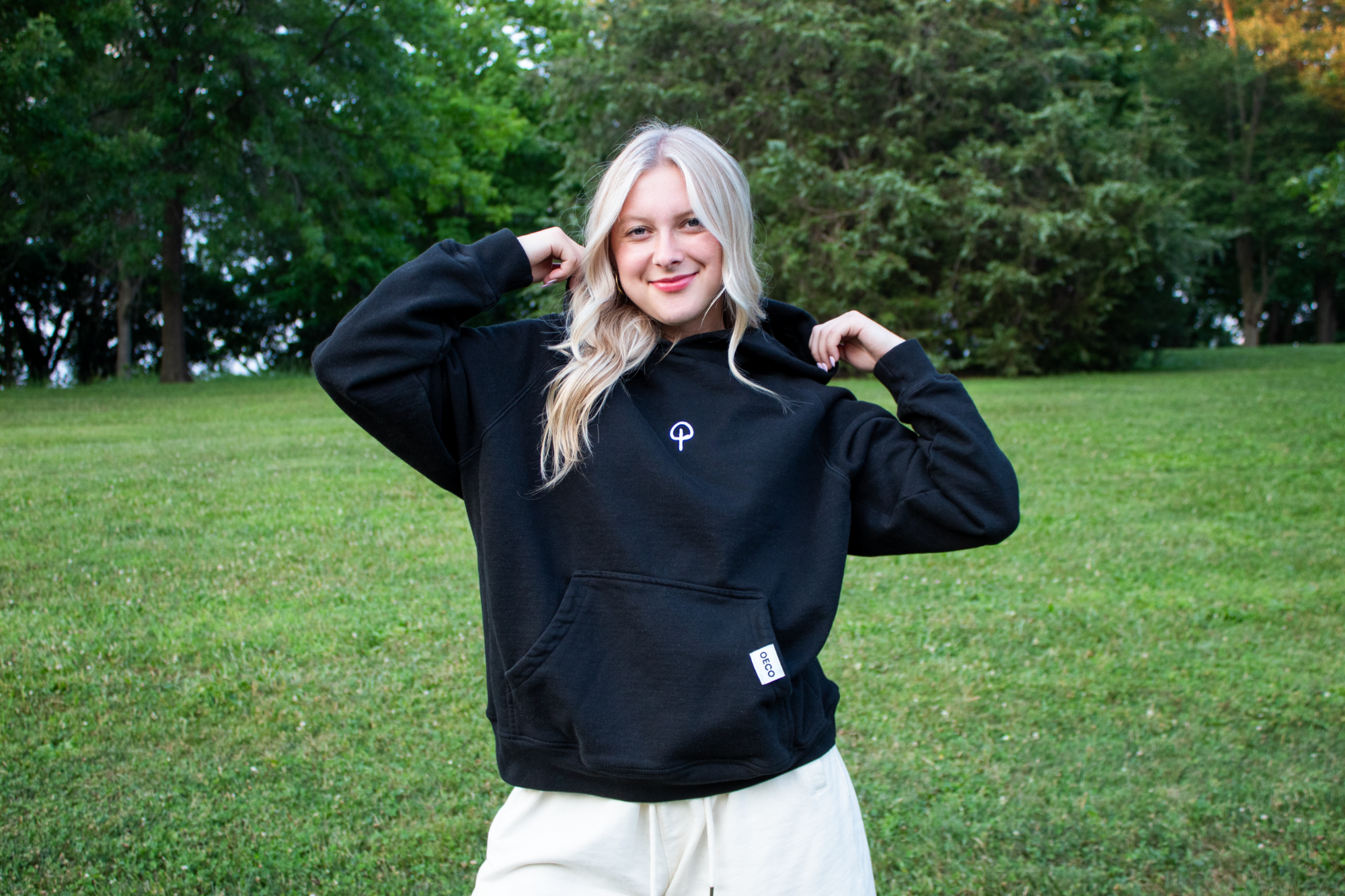 Womens Hoodie - Black Edition | White