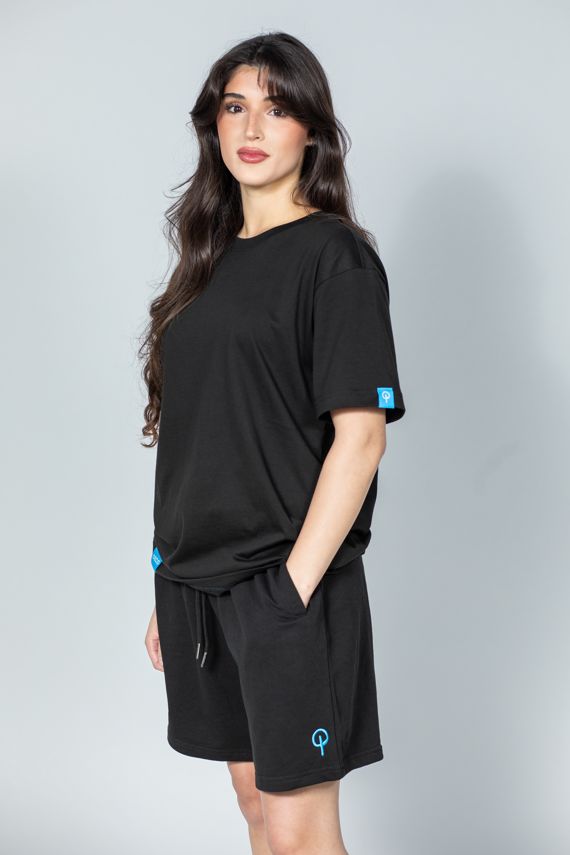 Womens Supima T Shirt - Black Edition | Blue