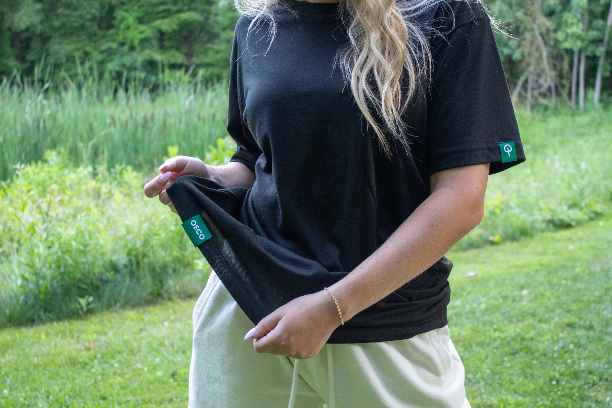 Womens Supima T Shirt - Black Edition | Green