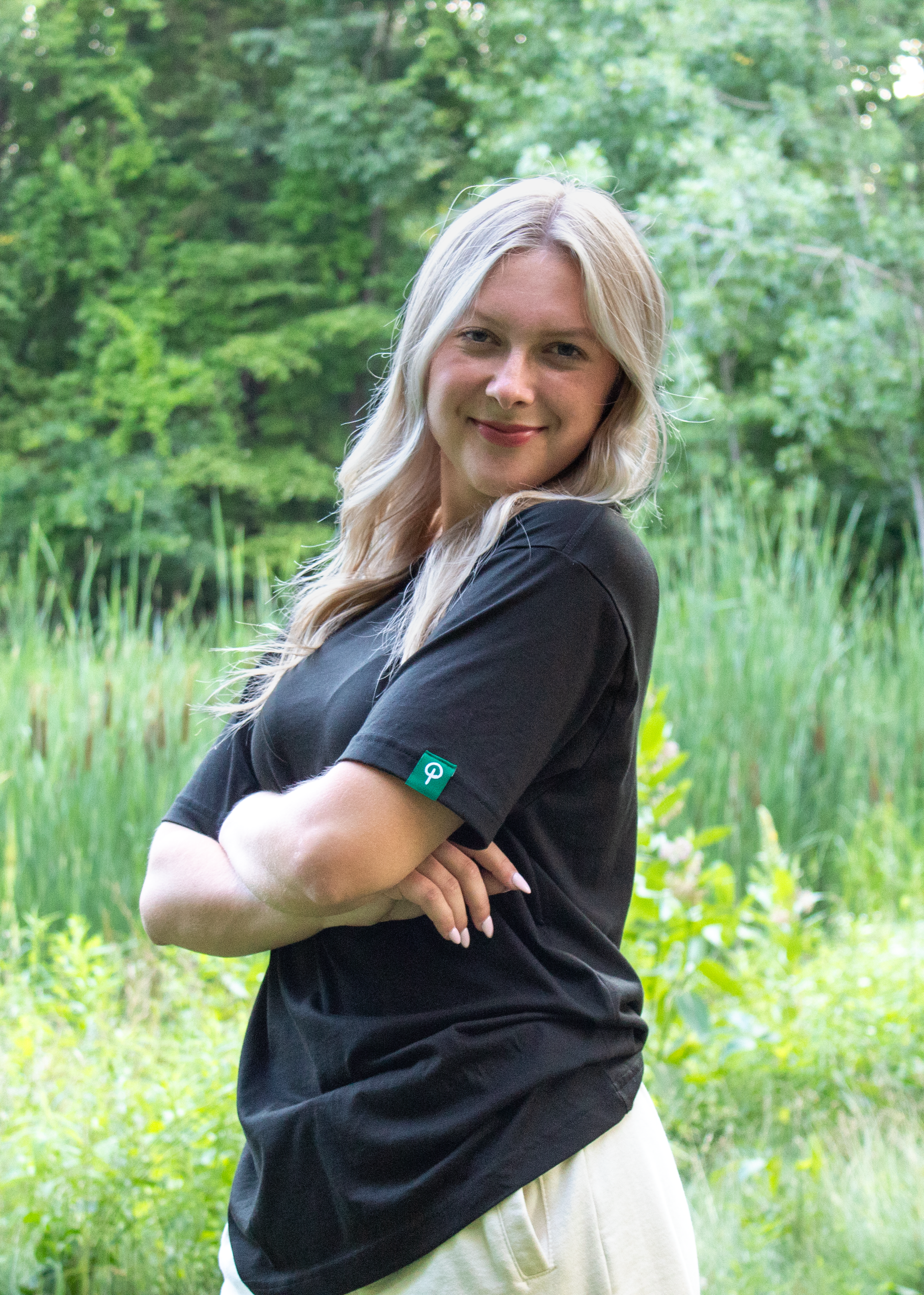 Womens Supima T Shirt - Black Edition | Green