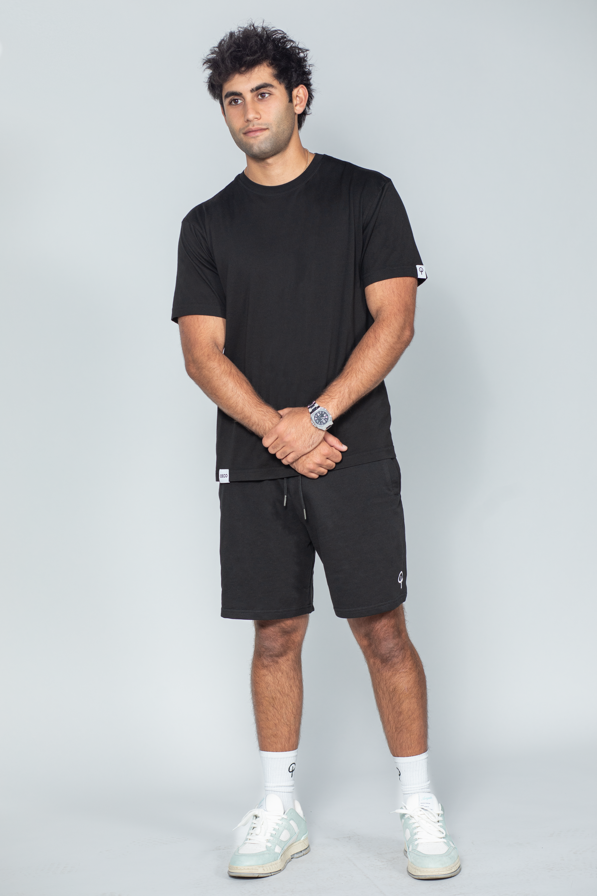 Mens Supima T Shirt - Black Edition | White