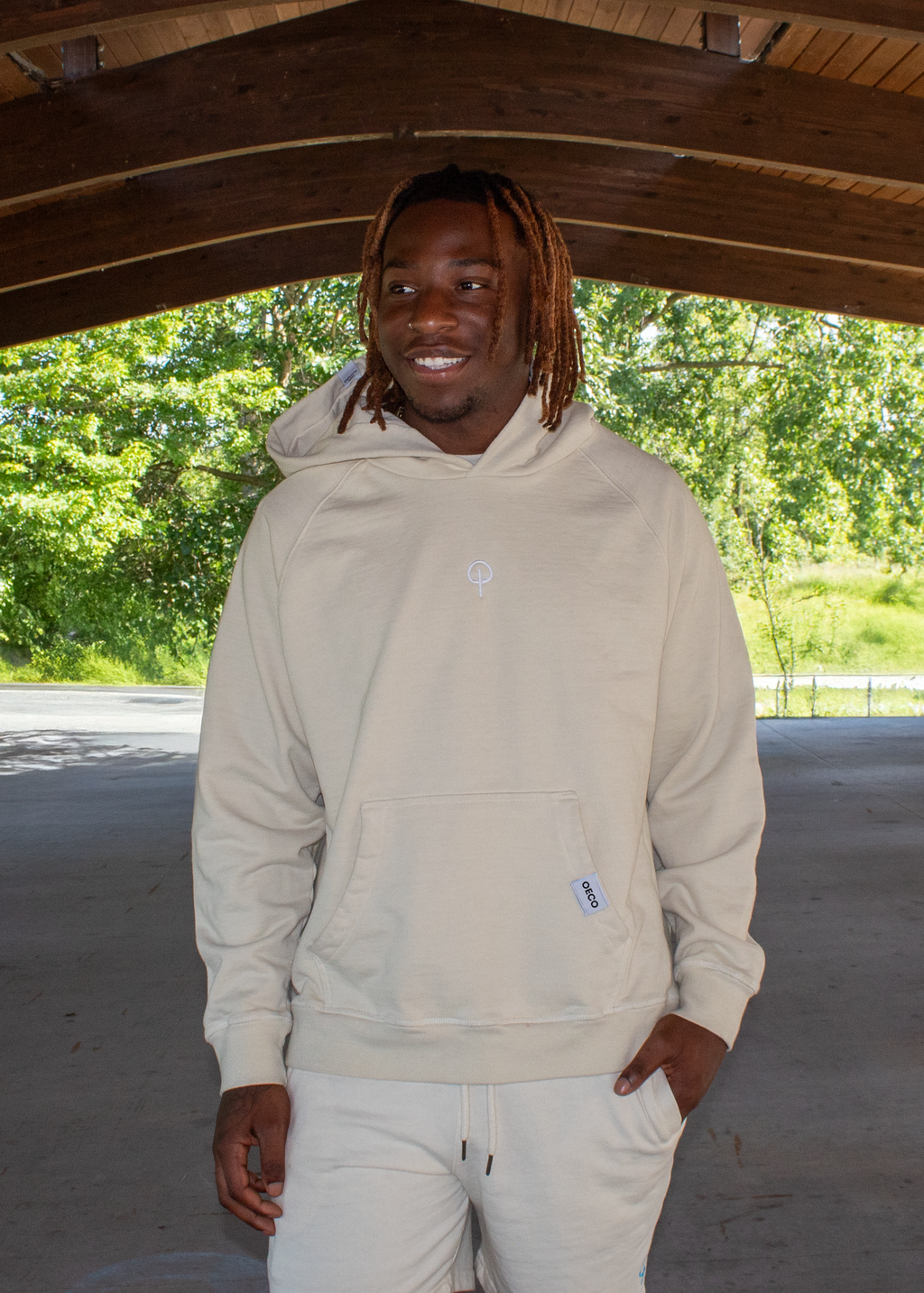 Mens Hoodie - Natural Edition | White
