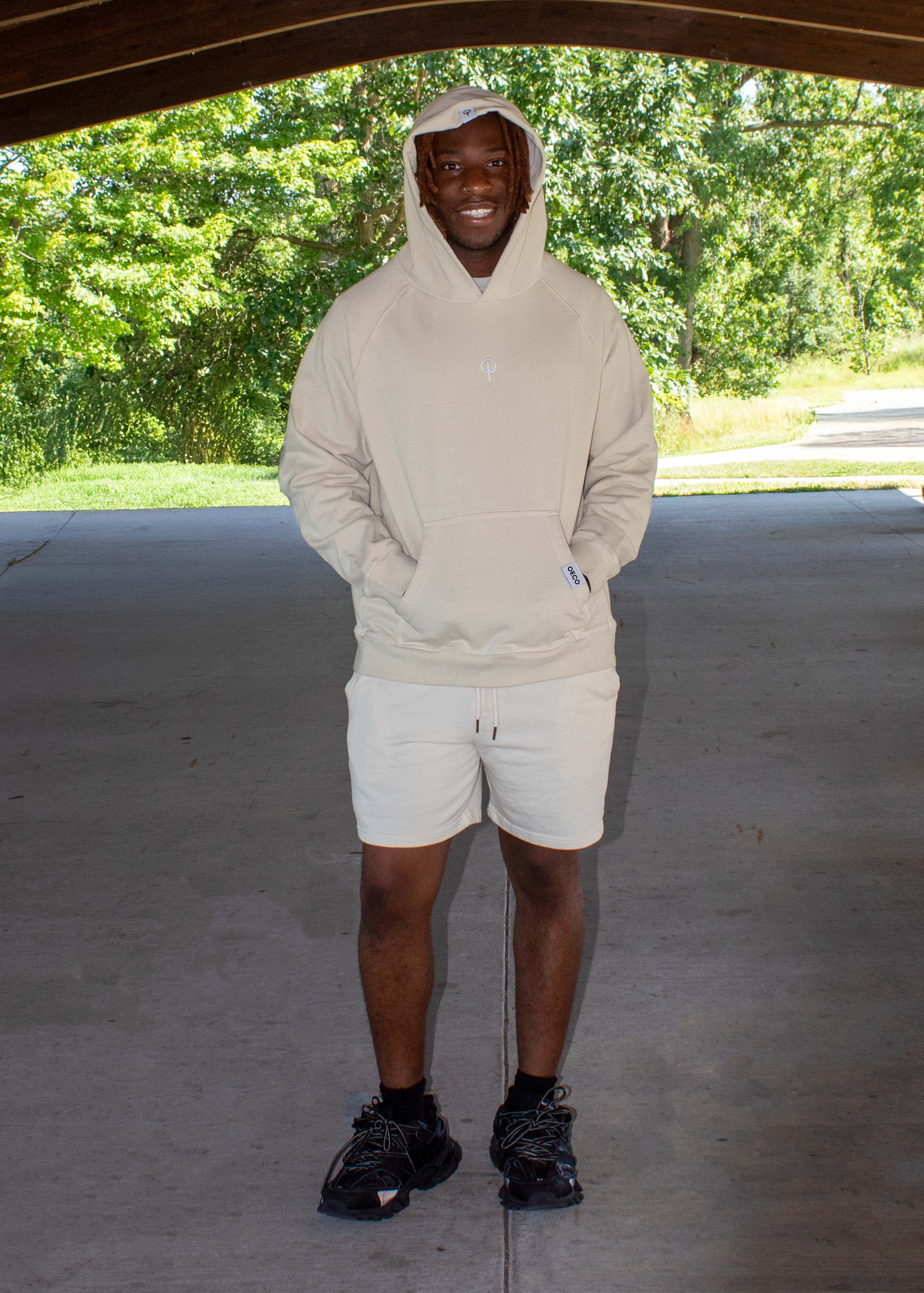 Mens Hoodie - Natural Edition | White